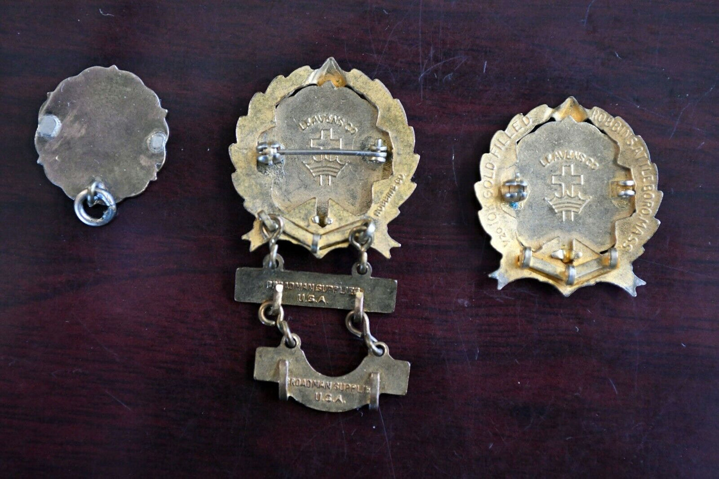 Congregational Sunday School Pins Christian Baptist 2nd 3rd 4th Year GF Robbins