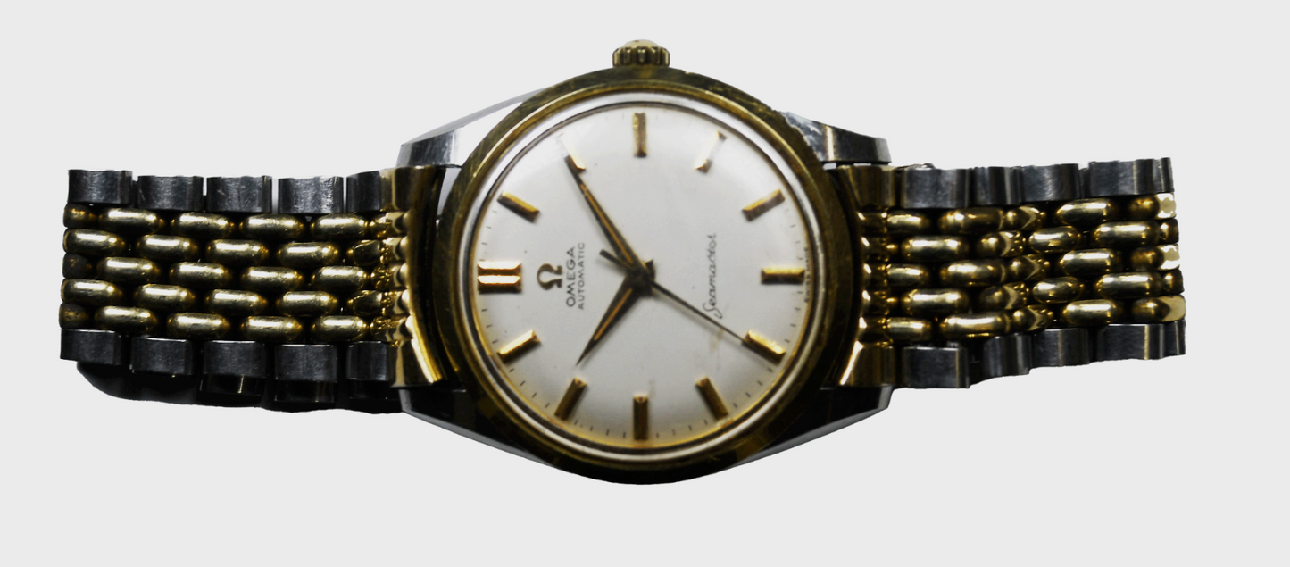 1959 Men's Omega 14733-1 SC Seamaster Automatic 570 33mm Two Tone Original Band