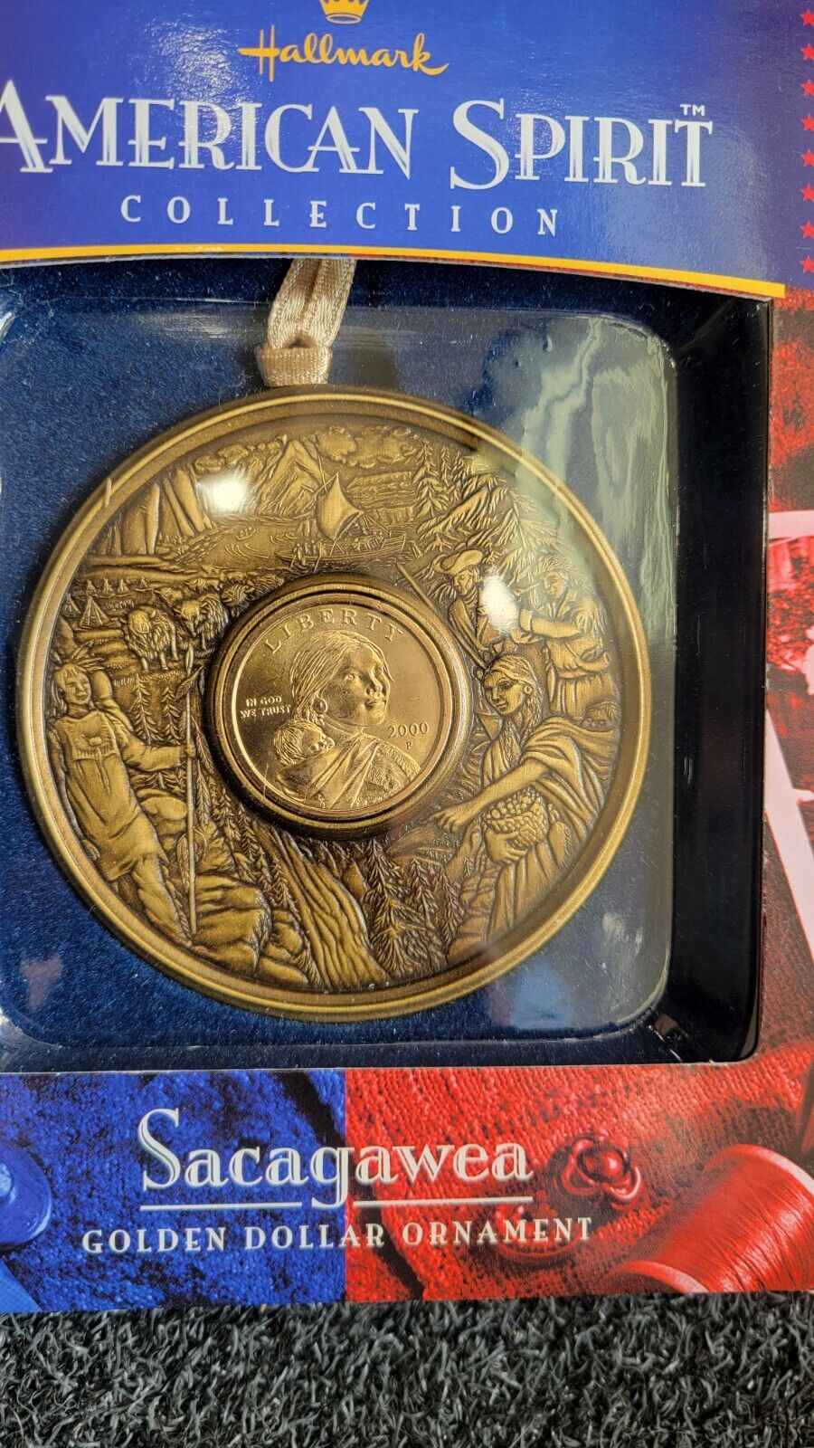 6pc. Hallmark American Spirit Collection Coin Ornament State Quarters Sacagawea