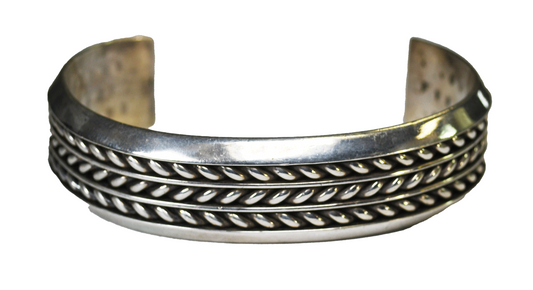 Sterling Silver Tom Hawk Cuff Bracelet 17mm 7.25" Wrist