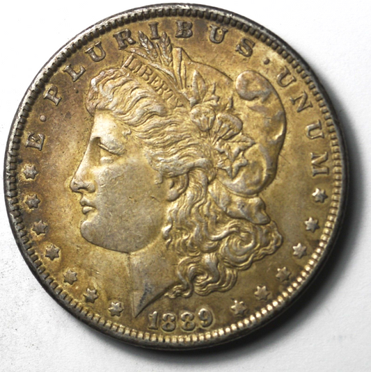 1889 $1 Morgan Silver One Dollar US Coin Philadelphia AU VAM 20
