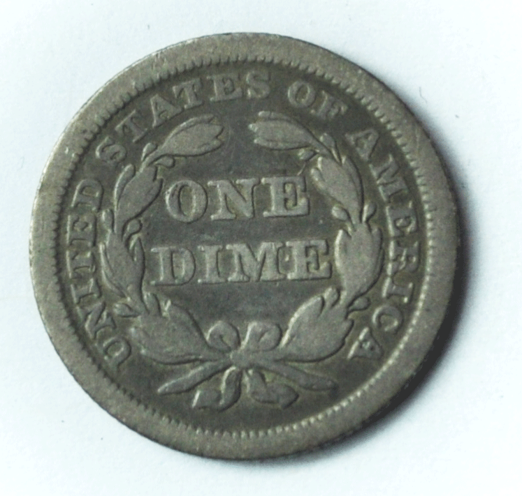 1842 10c Seated Silver Dime Ten Cents Philadelphia