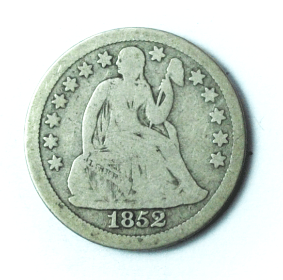 1852 10c Seated Liberty Silver Dime Rare Ten Cents Philadelphia