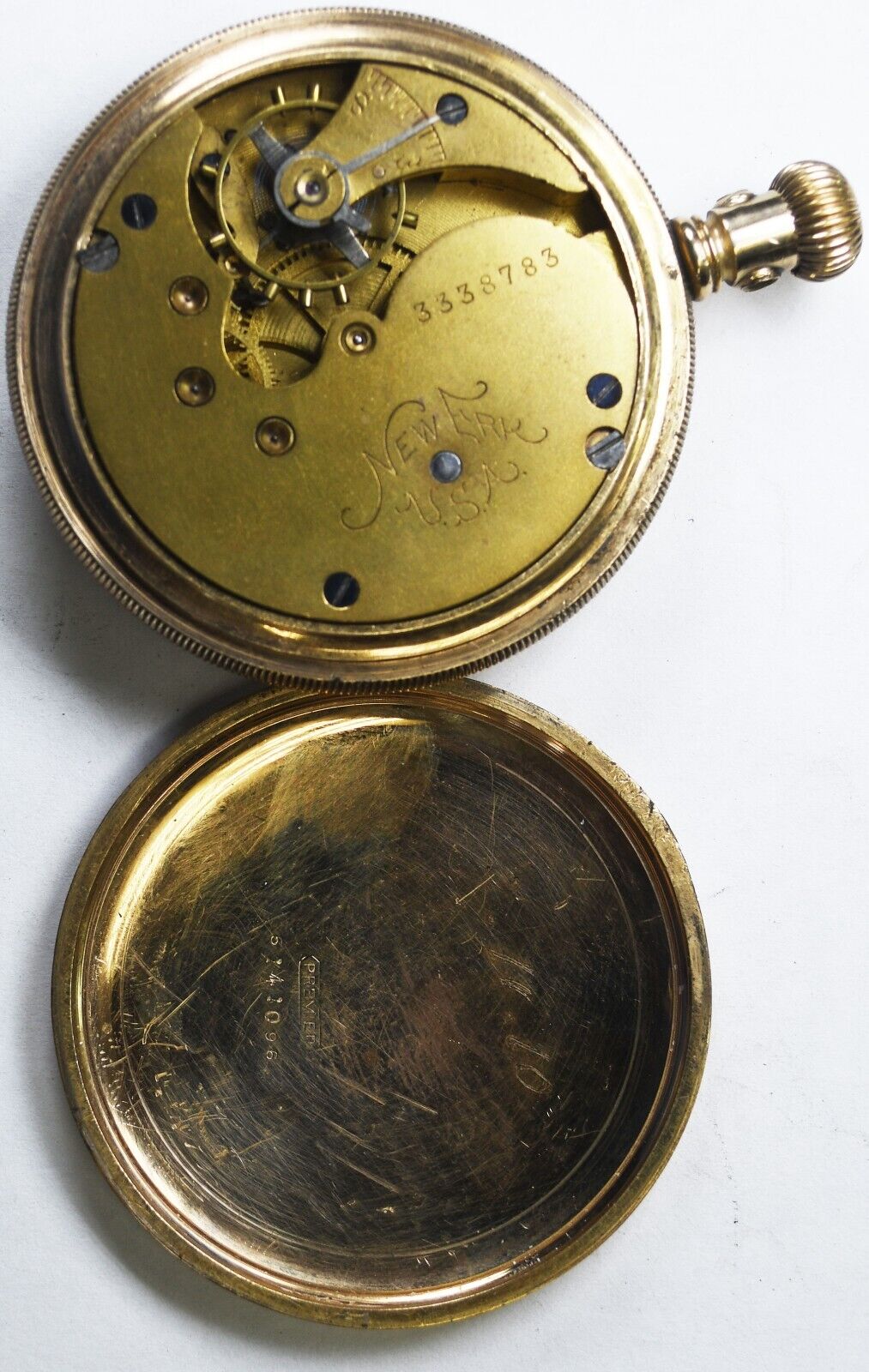 New Era USA Aziz Abouchaar Size 18 OF Pocket Watch GEP Case