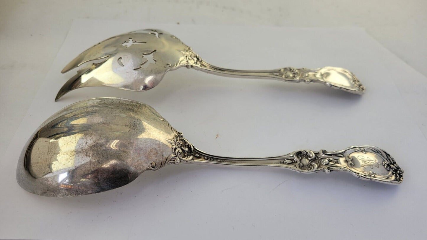 Francis I Salad Serving Fork & Spoon Set By Reed Barton Sterling Old Mark 9.8oz