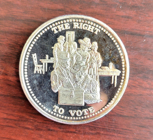 The Right To Vote .999 Fine Silver Johnson Matthey 1oz. Round
