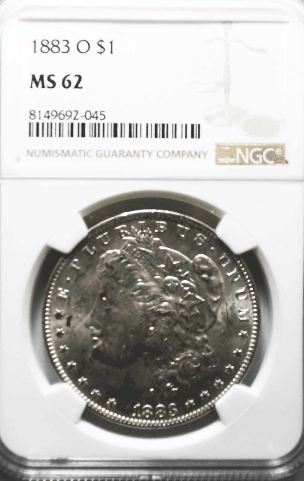 1883 O $1 Morgan Silver Dollar MS62 NGC Uncirculated New Orleans