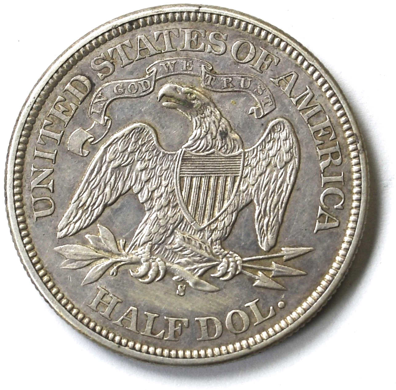 1876 S 50c Seated Liberty Silver Half Dollar Fifty Cents San Francisco AU