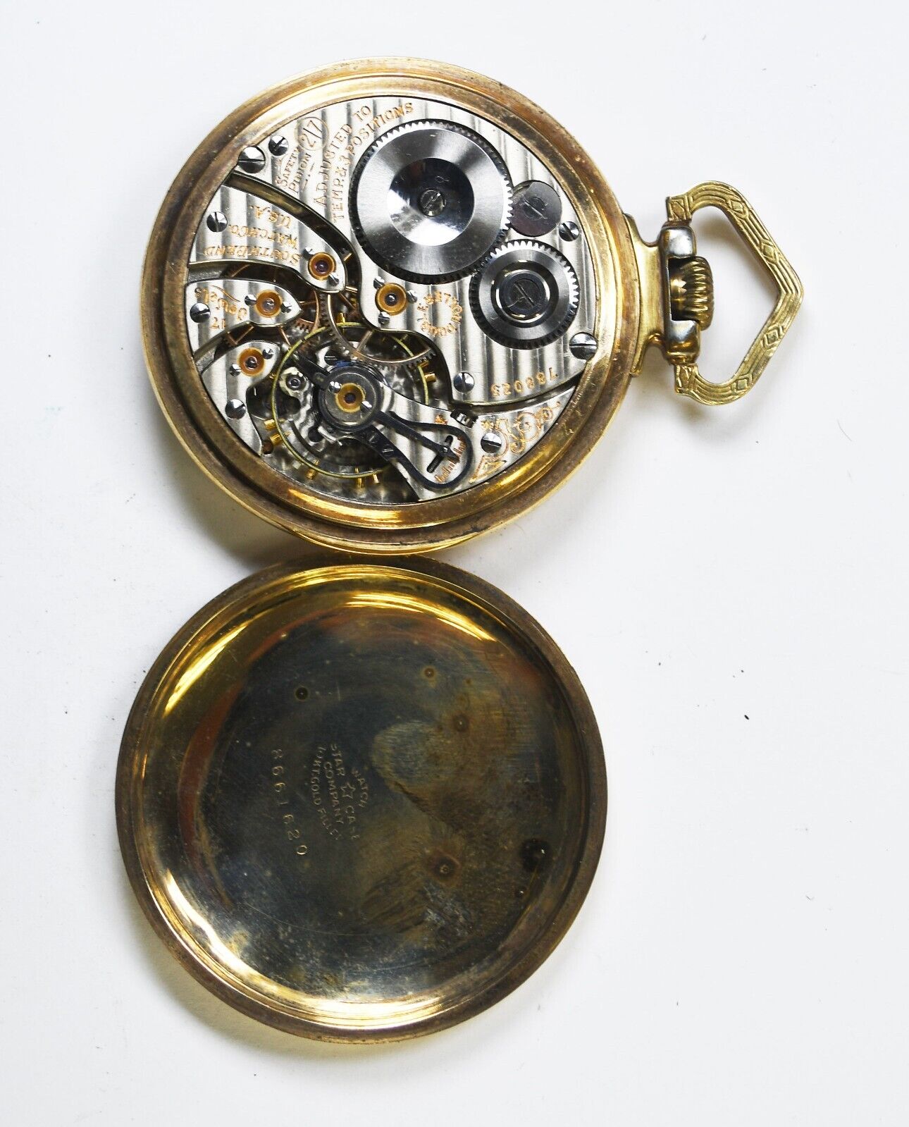 1913 South Bend Pocket Watch Size 16 Open Face Gold Filled 217  17J LS