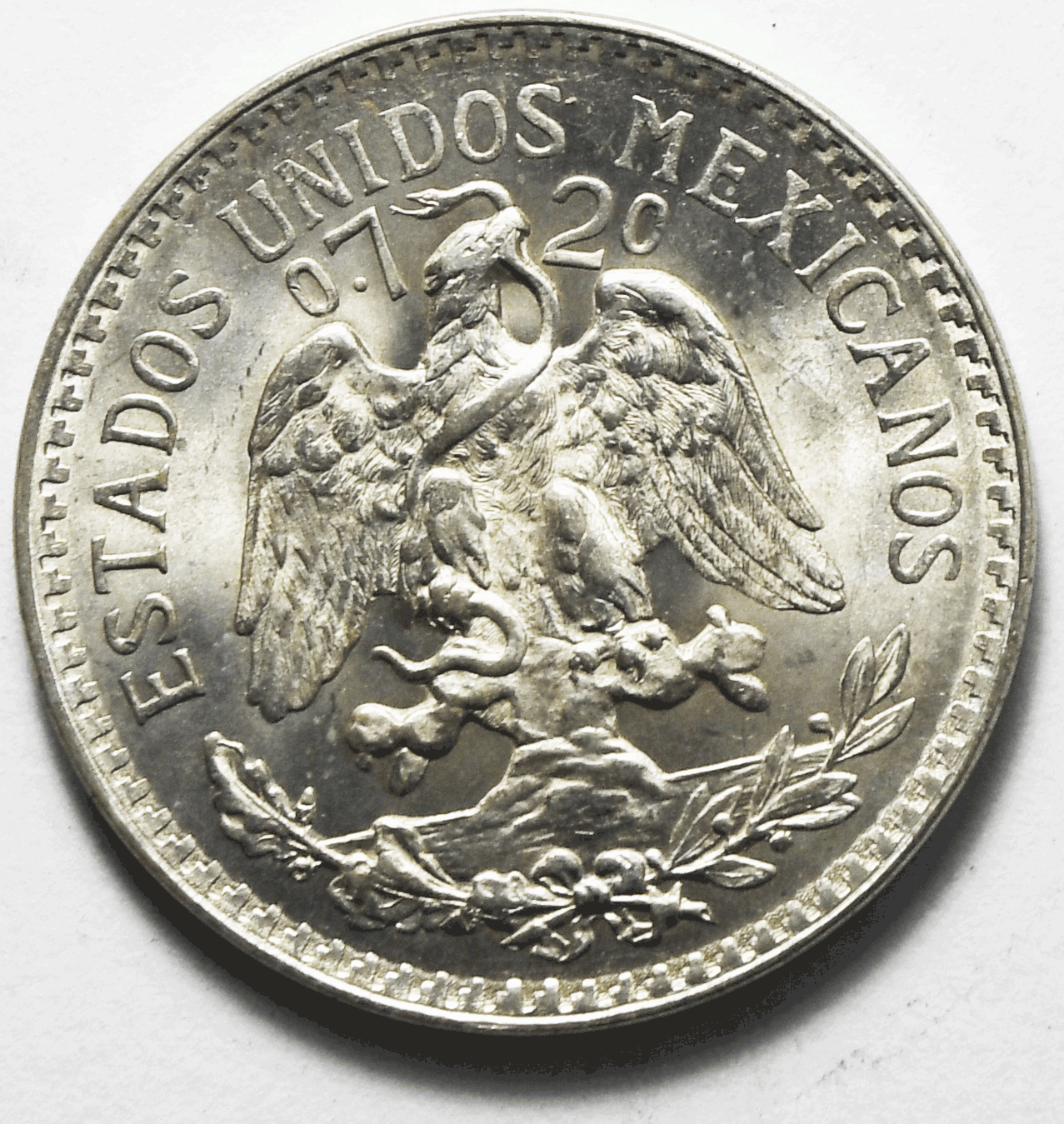 1921 Mexico Estados Unidos Mexicanos Fifty Centavos 50c Silver Coin KM#447