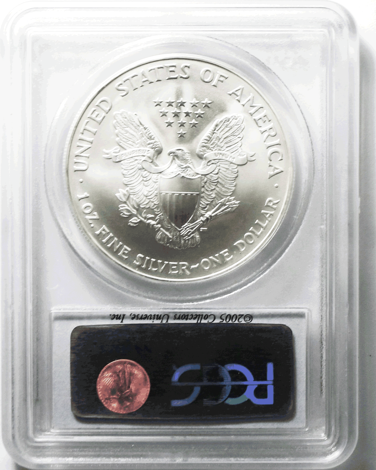 2005 American Silver Eagle $1 PCGS MS69 Brown Label FS Fine Silver 1oz.