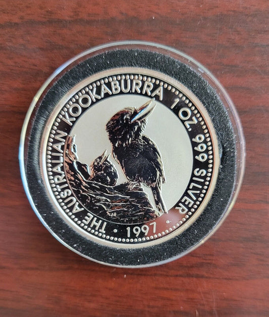1997 Australian Kookaburra 1oz. Silver .999 Fine Dollar Coin