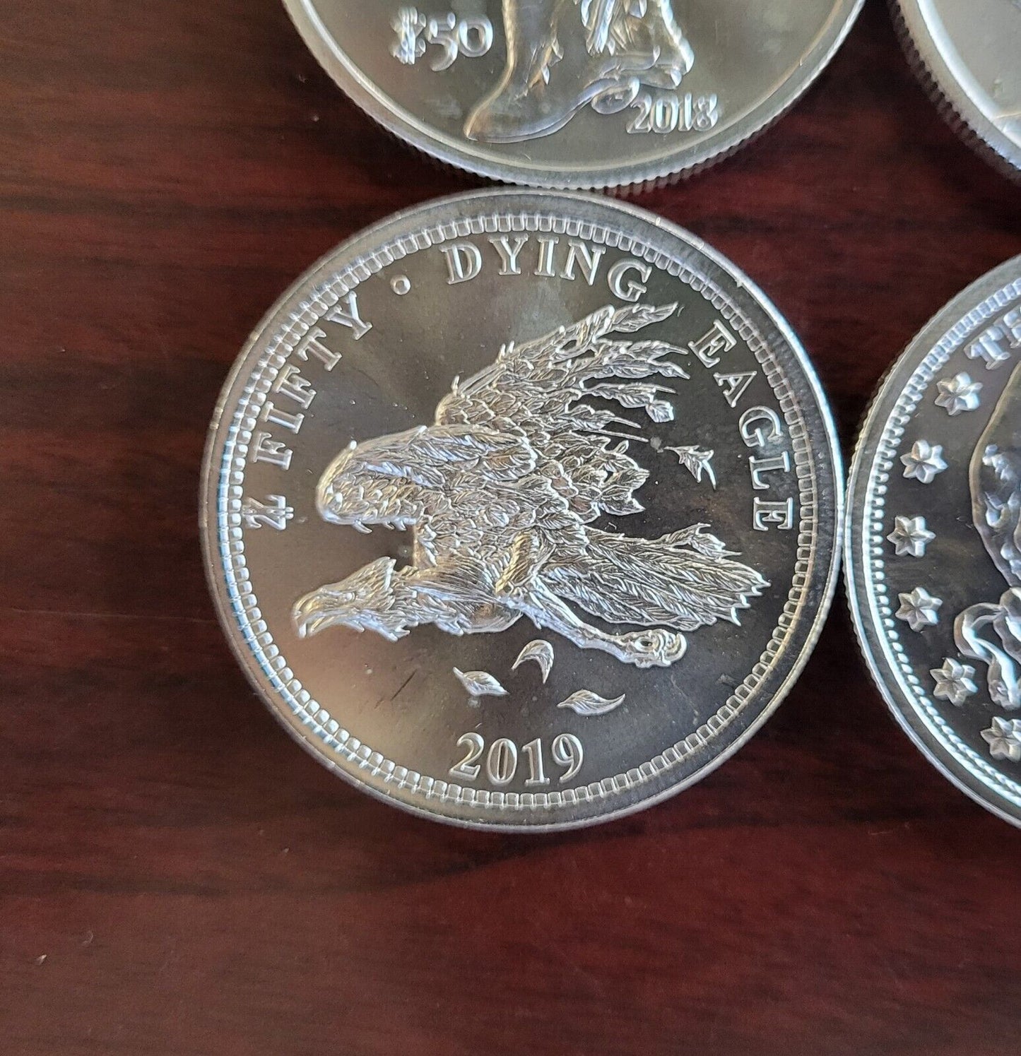 7pc Set Of Zombucks .999 Fine Silver 1oz. Zombuff, Morgue Anne, Murk Diem