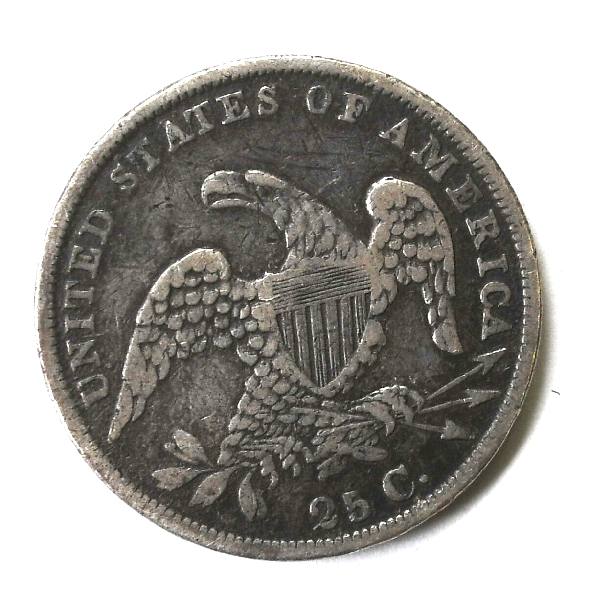 1835 25c Capped Bust Silver Quarter Dollar Philadelphia