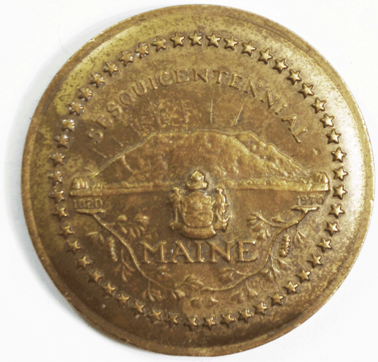 1970 Dawn of America Maine Sesquicentennial Medallic Art 38mm Medal