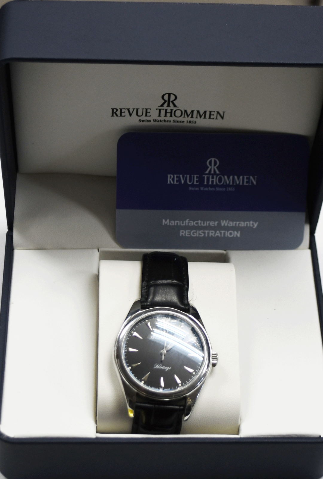 Men's Revue Thommen 27J Swiss Automatic 50m  21010 2DT  41mm Stainless