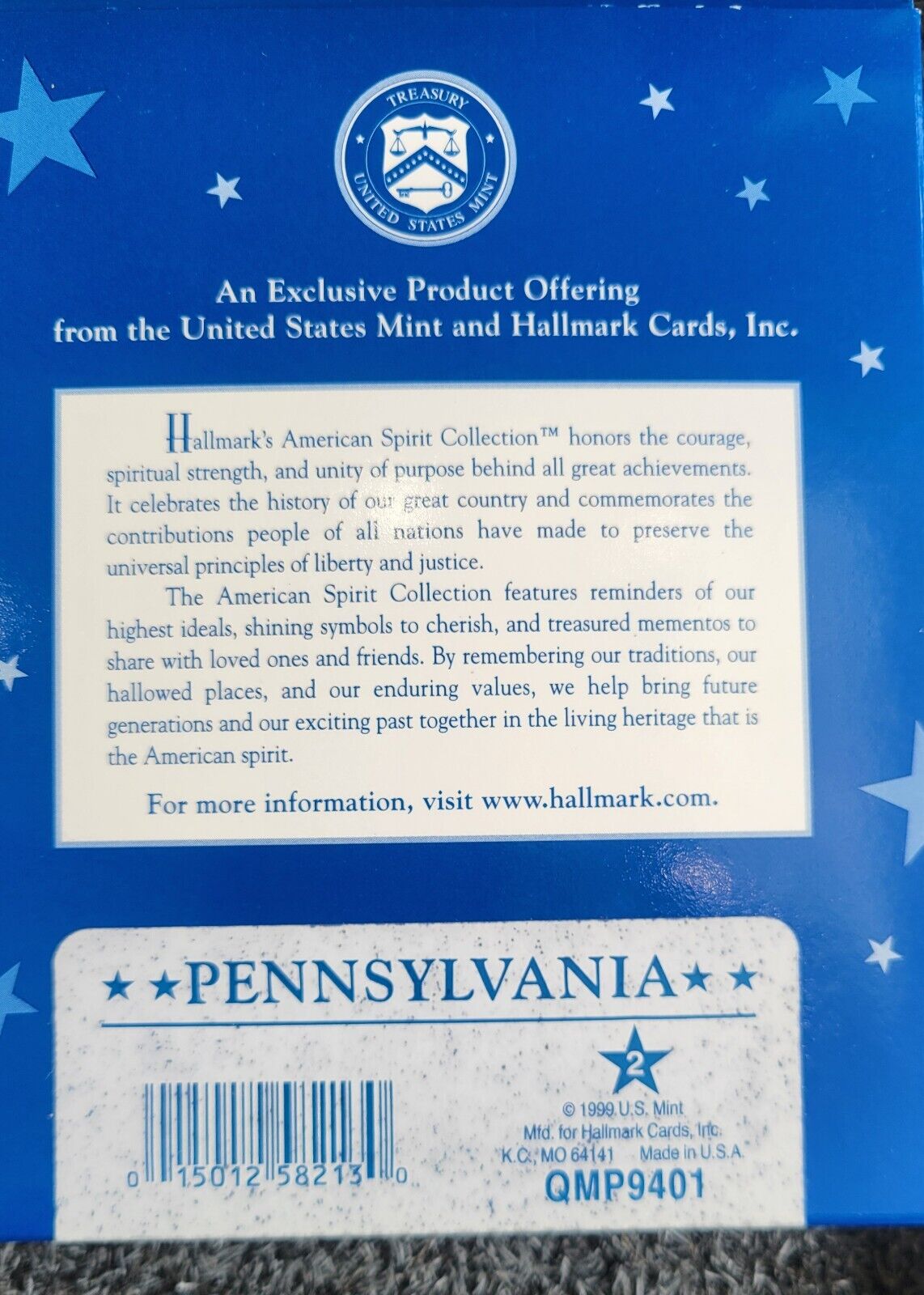 6pc. Hallmark American Spirit Collection Coin Ornament State Quarters Sacagawea