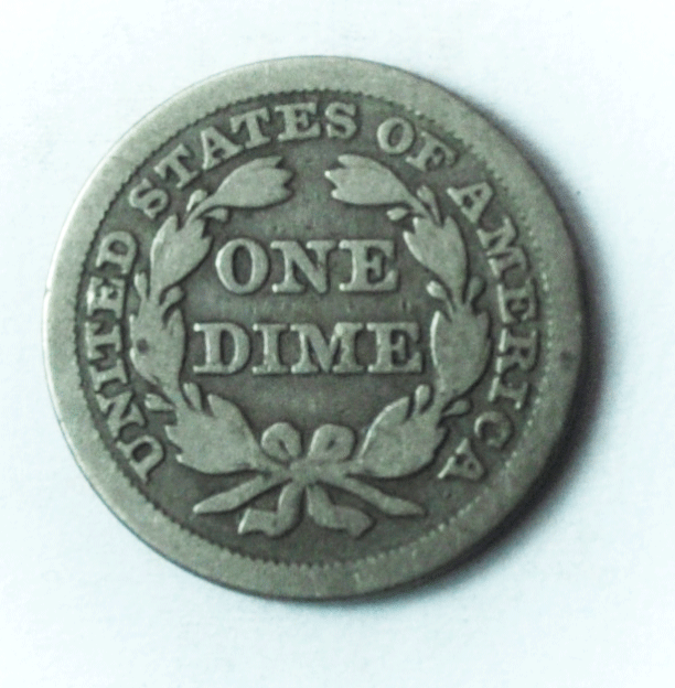 1849 10c Seated Liberty Silver Dime Rare Ten Cents Philadelphia