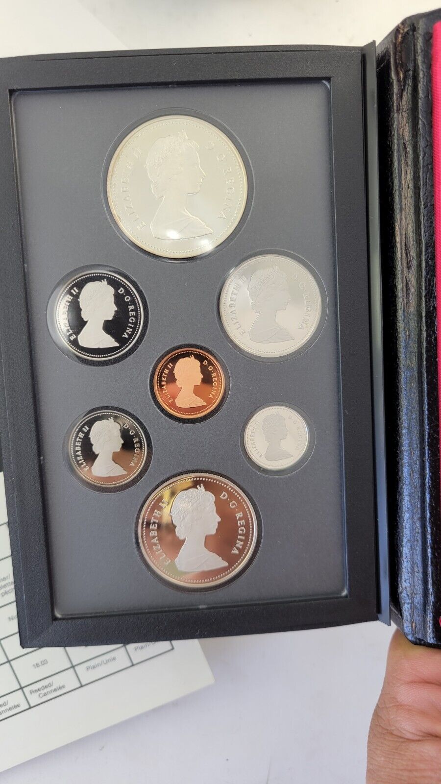 1987 Canada Proof Set 7 Coin Detroit de Davis Strait Canadian w/Box & COA