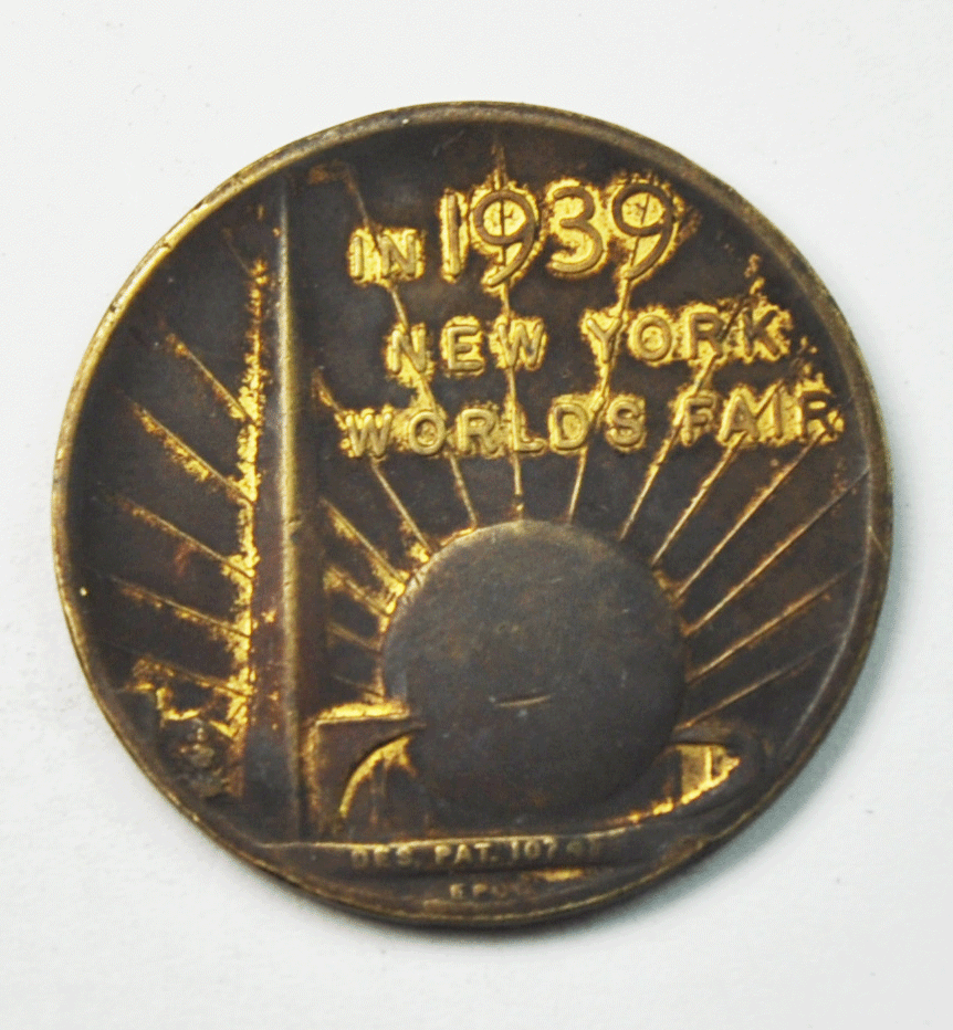1939 New York World's Fair B-3002 Gilt Medal 31mm Washington Inauguration