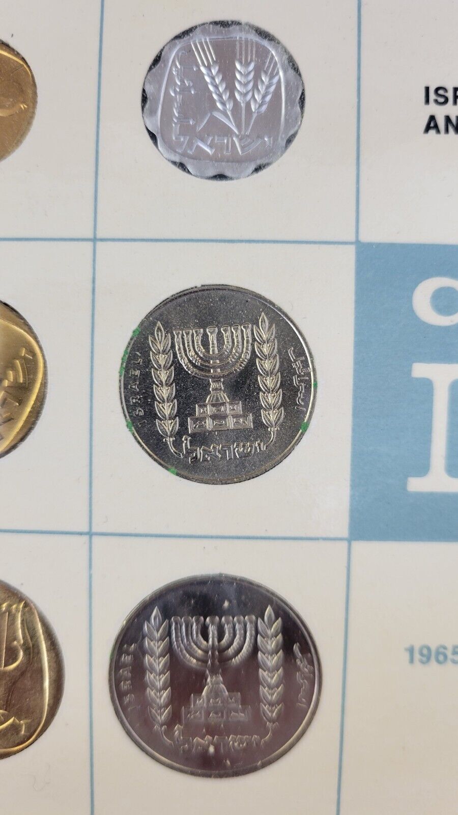 1965 Coins of Israel Proof-like Tel Aviv Mint  6 Coin Set  Agora Agorot  Lira