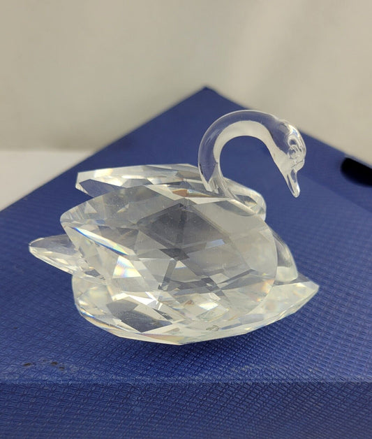Swarovski Crystal Large Swan  Figurine Austria No Box 3 "x 2"