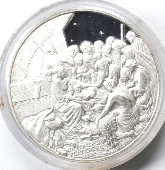 1986 Mo Mexico Silver Mint Medal Cathedral Jesus Birth Proof Metropolitan