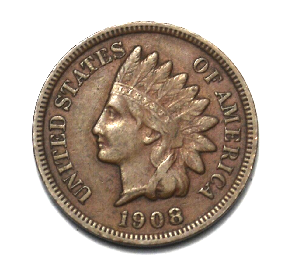 1908 S 1c Indian Head Penny One Cent US San Francisco Rare