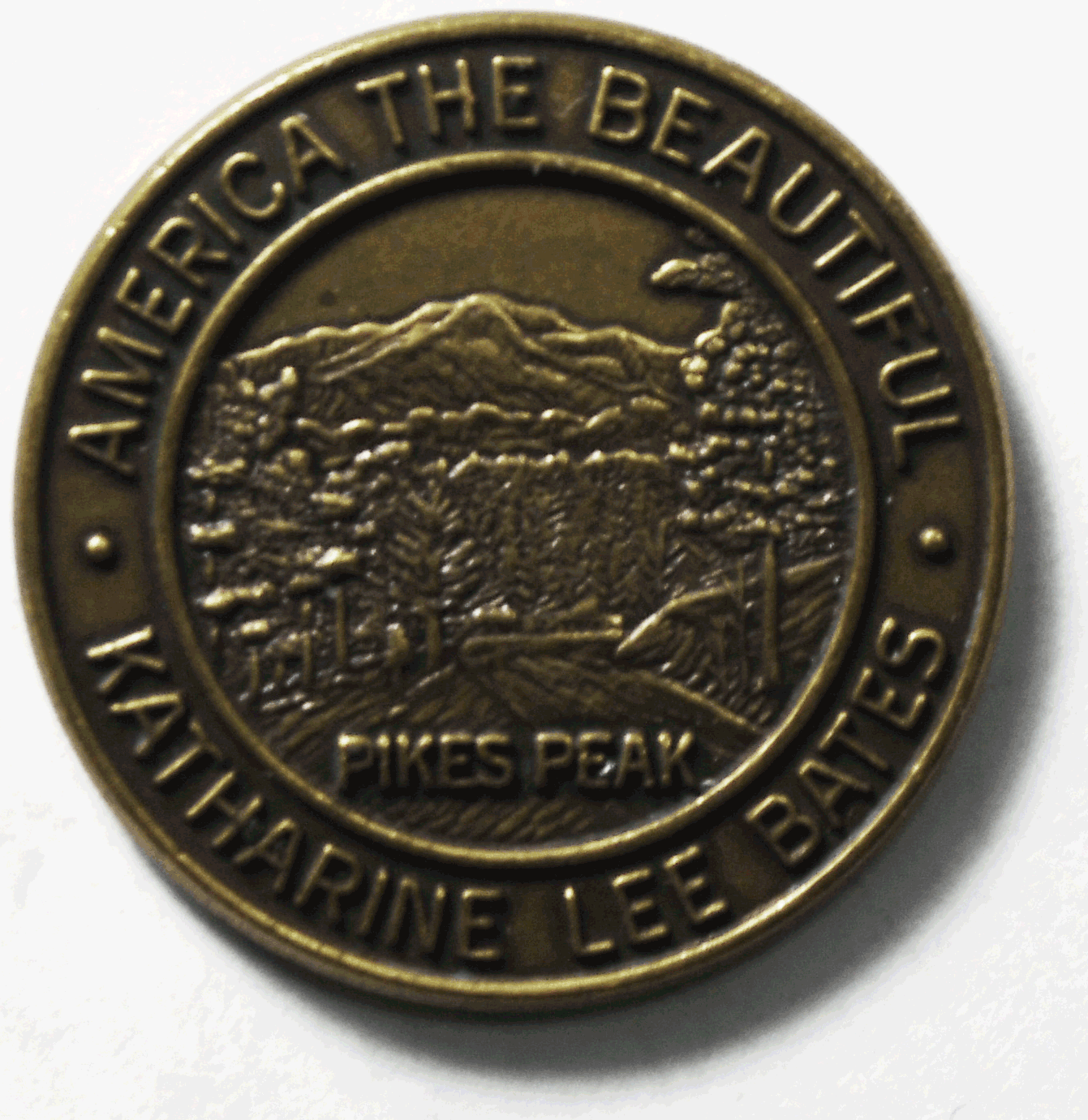 America the Beautiful Pikes Peak Katharine Lee Bates Medal 29mm