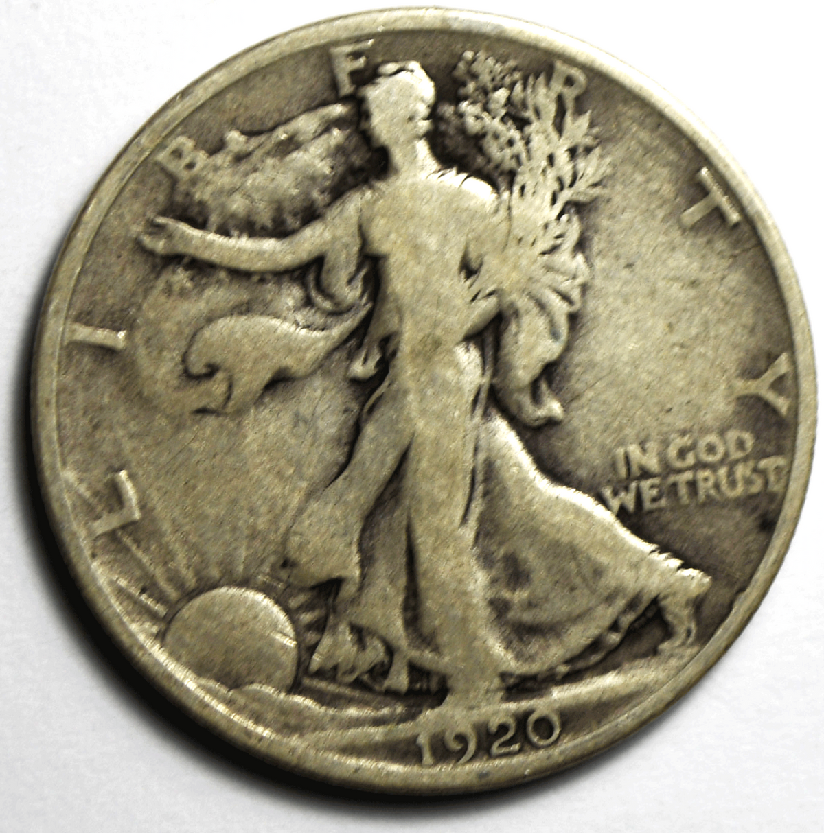 1920 50c Walking Liberty Silver Half Dollar Fifty Cents Philadelphia