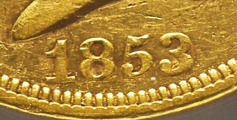 1853/2 $20 Liberty Head Gold Double Eagle Philadelphia B-7162 FS-301 NGC XF45