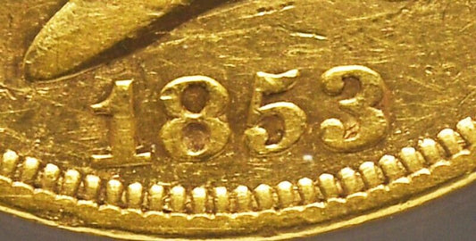 1853/2 $20 Liberty Head Gold Double Eagle Philadelphia B-7162 FS-301 NGC XF45