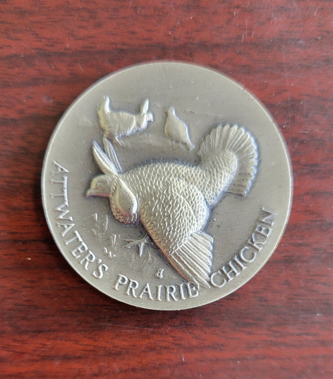 Longines Symphonette Sterling Prairie Chicken Wildlife Series Medal 1oz Coin