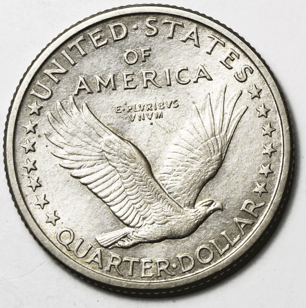 1917 S 25c Standing Liberty Silver Quarter San Francisco Type 1 Uncirculated
