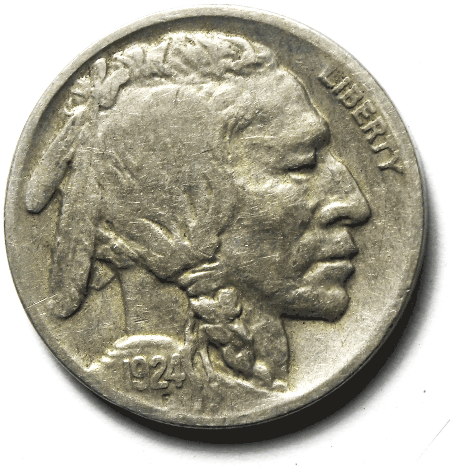 1924 D 5c Buffalo Nickel Five Cents Denver