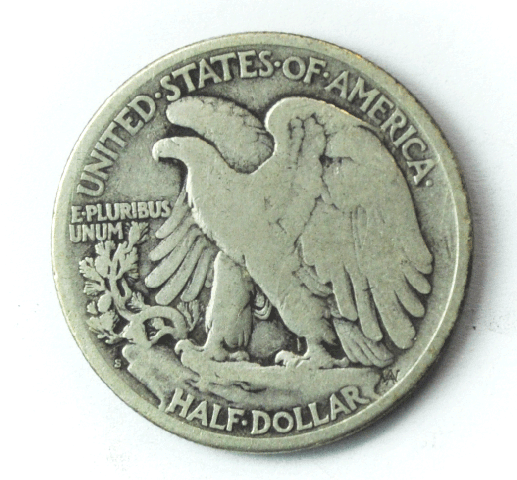 1917 SR 50c Walking Liberty Silver Half Dollar Fifty Cents San Francisco Reverse
