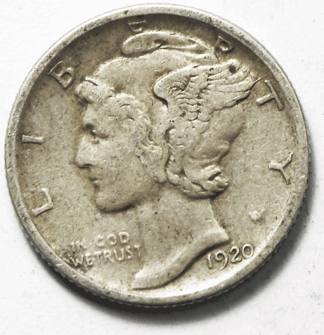 1920 S Mercury Silver Dime Rare Ten Cents San Francisco