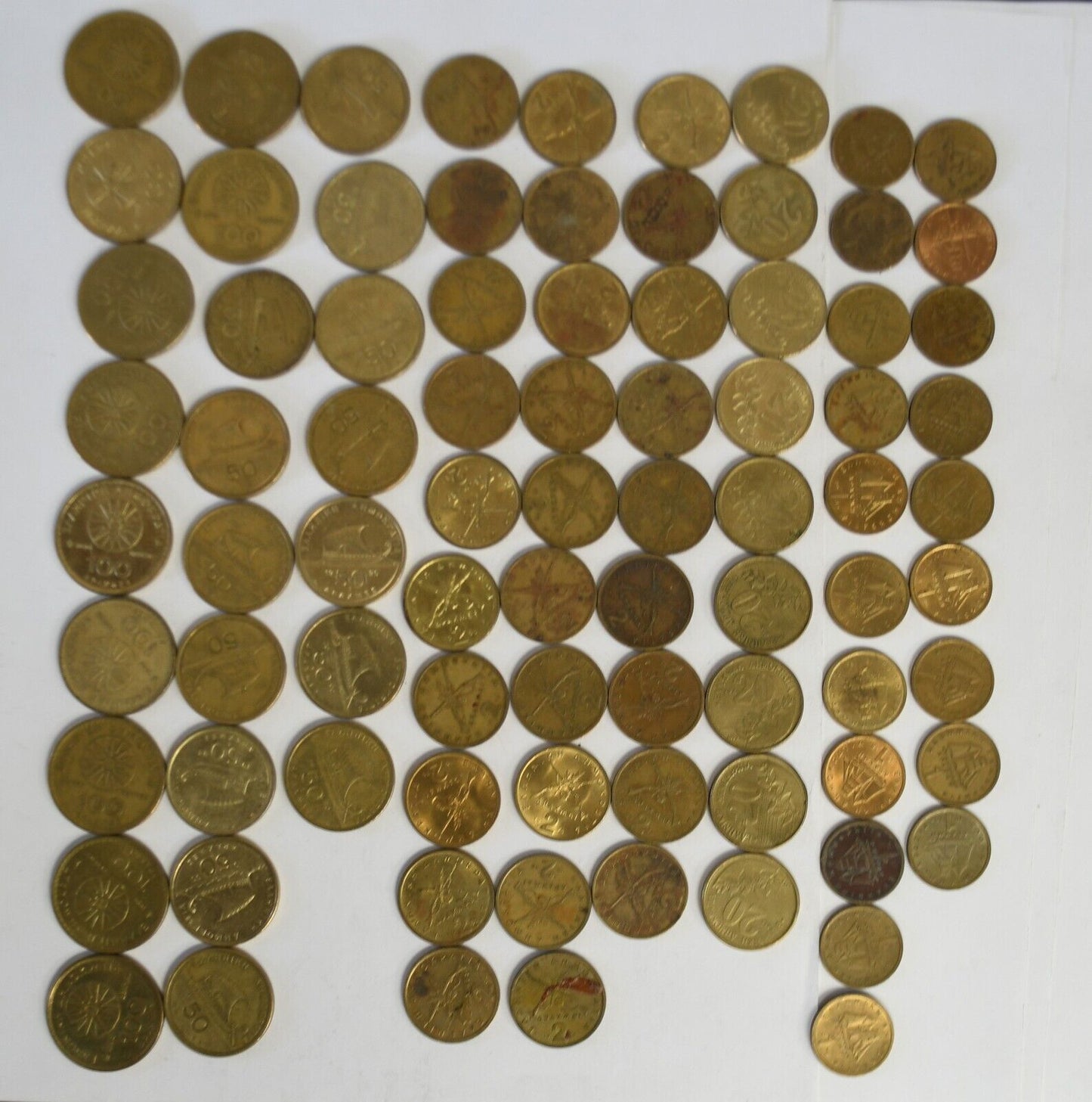 1954-1994 Greece Coins Lot 389pc 1 2 5 10 20 50 100 Drachma Lepta