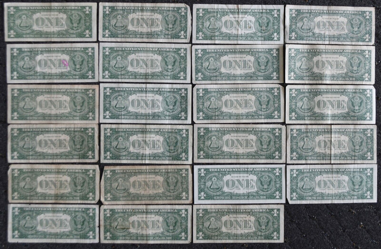 23-  1957 A $1 One Dollar Silver Certificate Blue Seal Star Notes Lot 1957A
