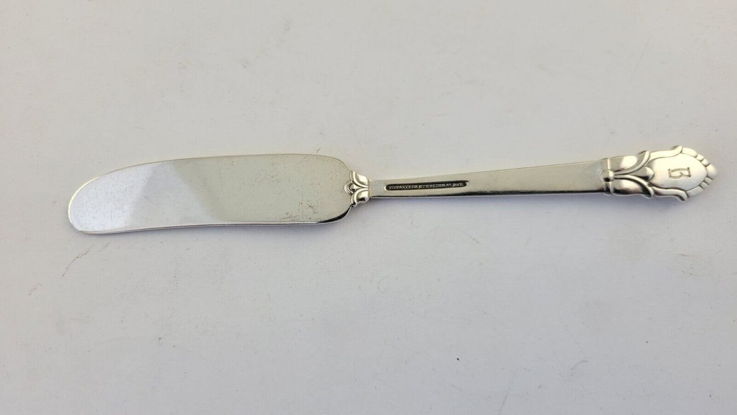 1947 Palmette by Tiffany & Co. Sterling 6 1/4" Flat Butter Spreader 1oz. Mono