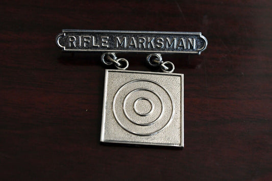 Vietnam Era USMC Rifle Marksman Sterling Silver Krew Marines