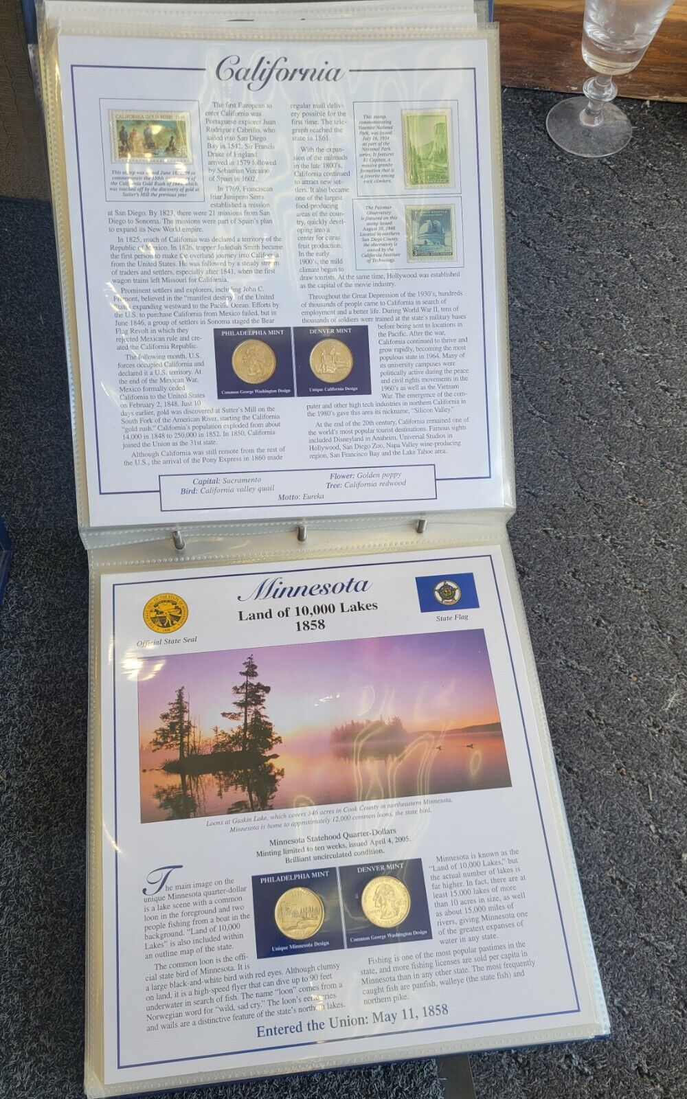 Statehood Quarters Collection, Complete Vol 1 & 2 Postal Commemorative Society