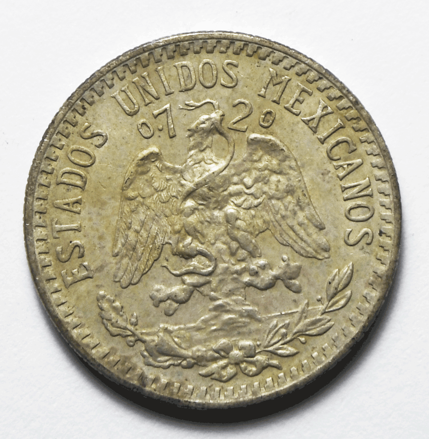 1941 Mexico Estados Unidos Mexicanos 20 Centavo Silver Coin KM# 438