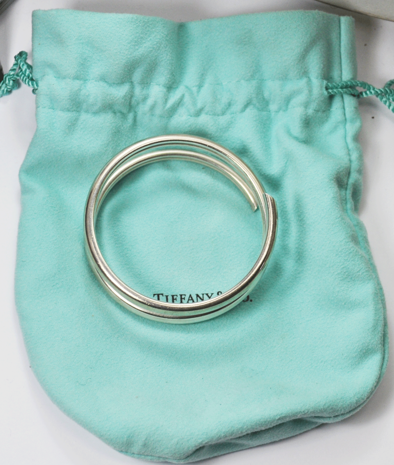 Sterling Tiffany & Co Paloma Piccaso Wrap Around Bypass Bar Bracelet 2-3/4"