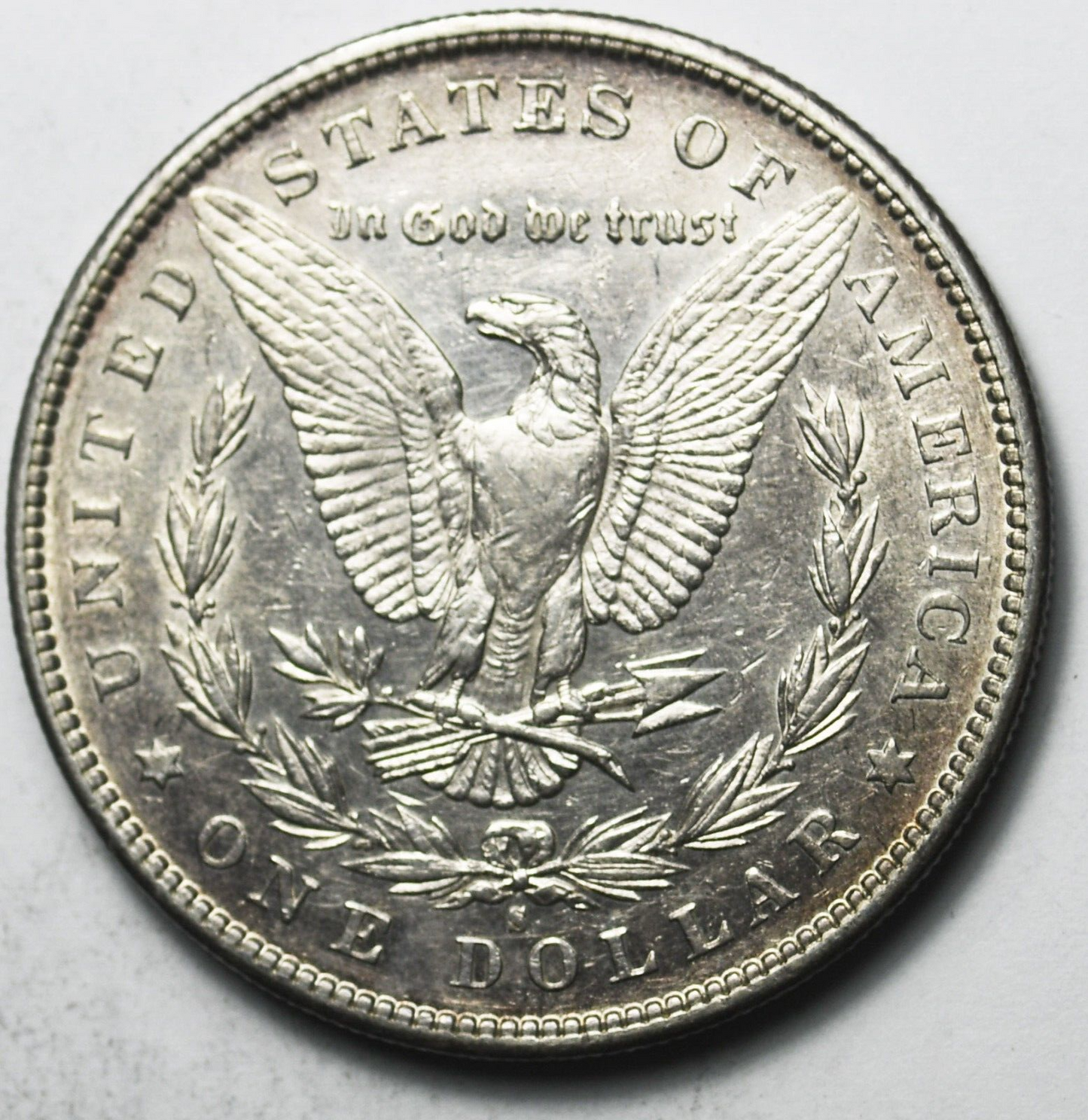 1891 S $1 Morgan Silver One Dollar San Francisco AU