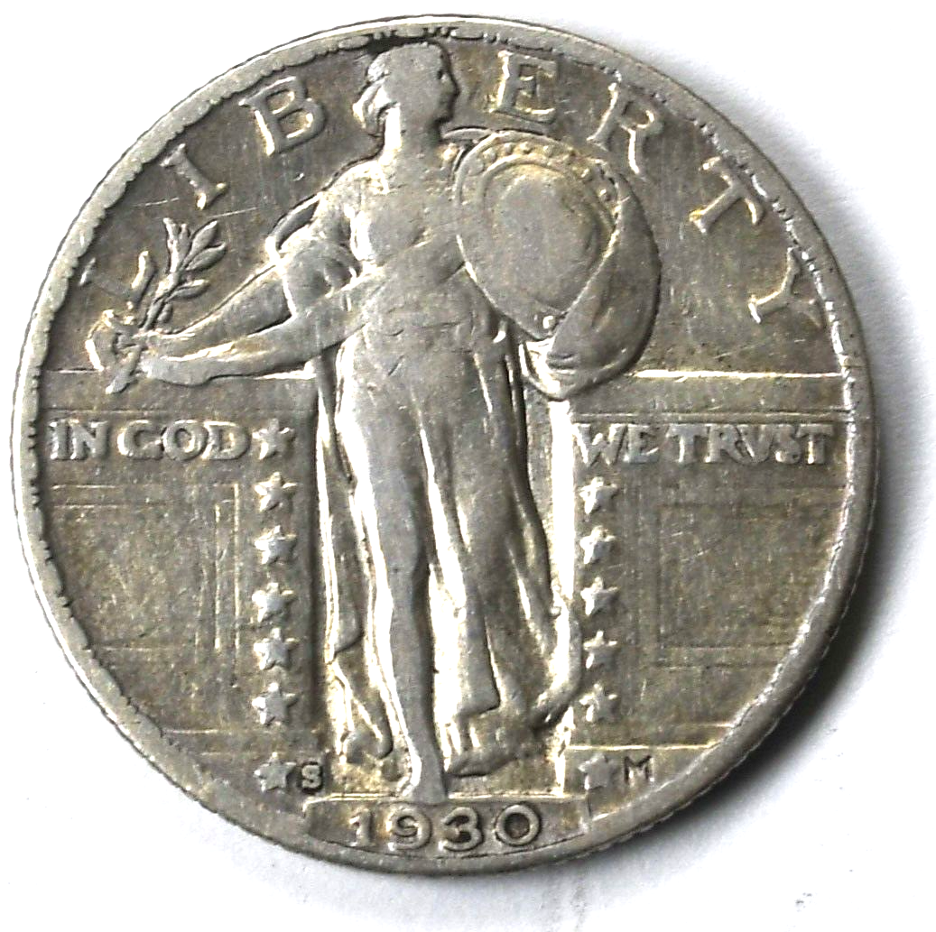 1930 S 25c Standing Liberty Silver Quarter San Francisco