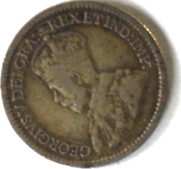 1912 Canada 5c Five Cents Silver Coin Half Dime KM# 22