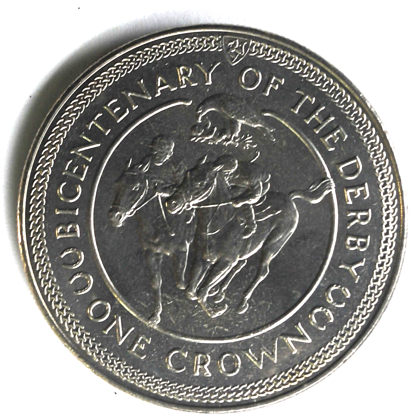 1980 Isle Of Man One Crown Copper Nickel Coin KM# 63