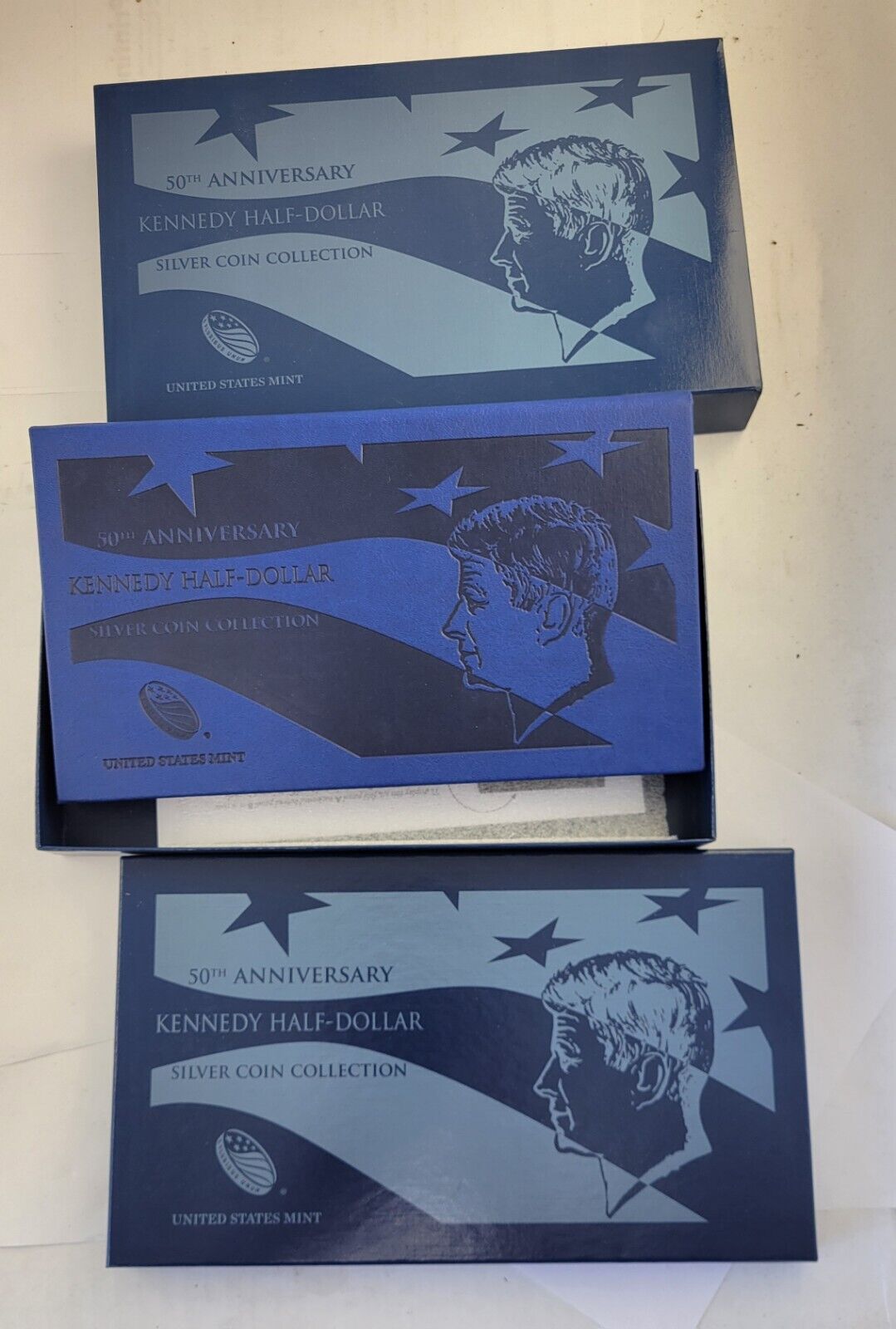 2014 Kennedy 50th Anniversary Silver Half Dollar 4 Coin Set Boxed w/COA