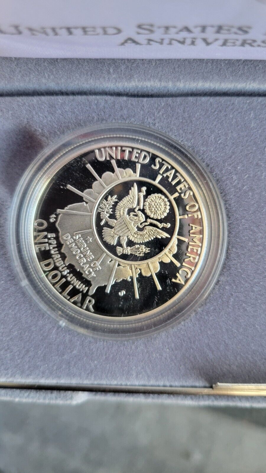 6 Commemorative US MINT Boxed Leif, Ellis, Capitol, Olympic, WWII 50TH, Rushmore